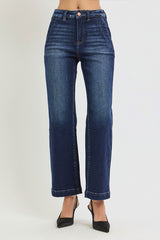 Risen Tummy Control High Rise Ankle Straight Jeans