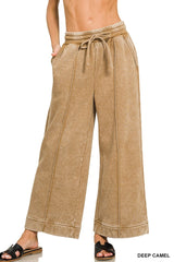 Camel Pintuck Lounge Pants