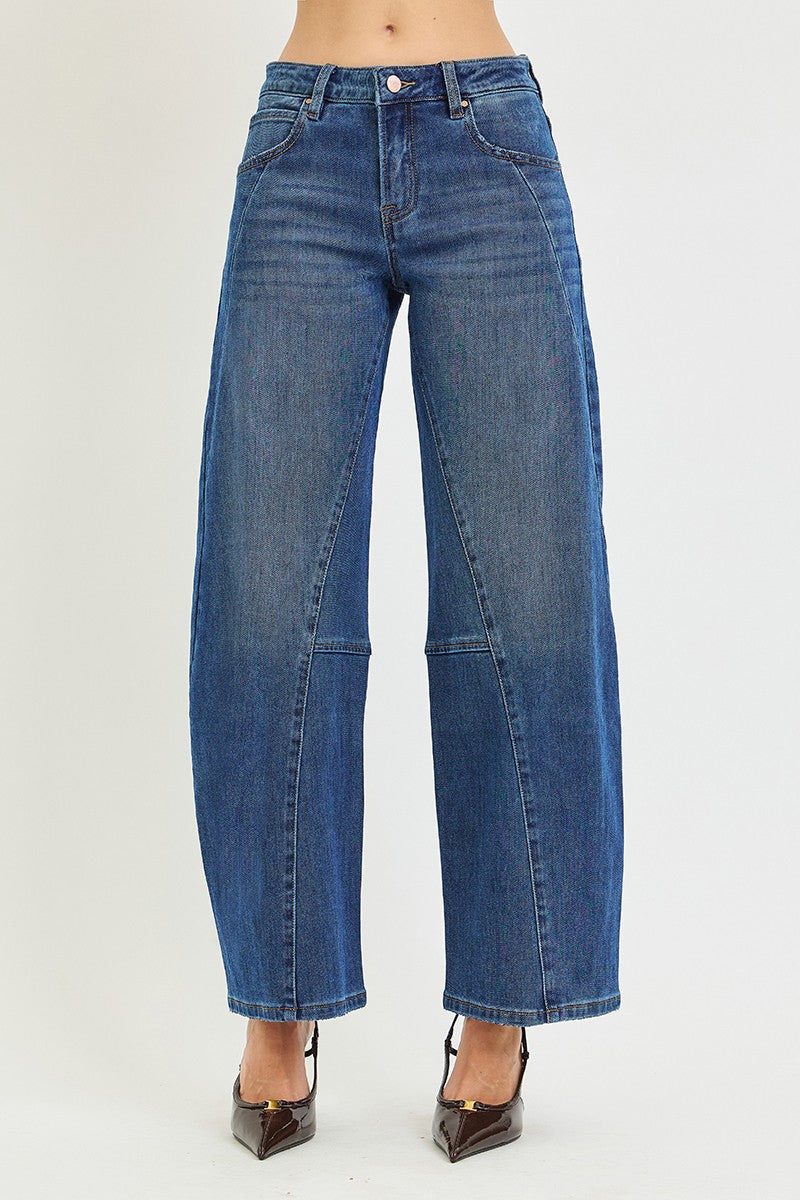 Risen Twisted Seam Barrel Jeans