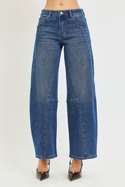 Risen Twisted Seam Barrel Jeans