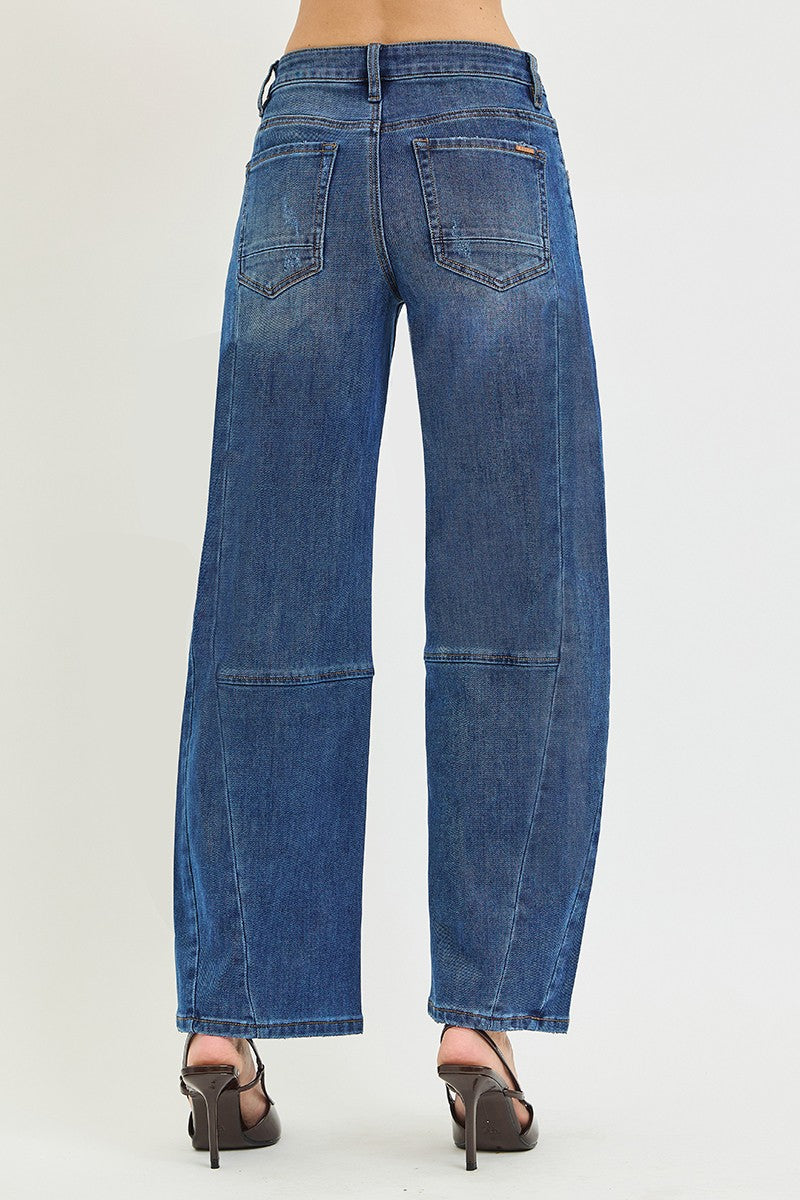 Risen Twisted Seam Barrel Jeans