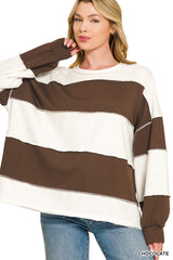The Leland Brown Striped Top