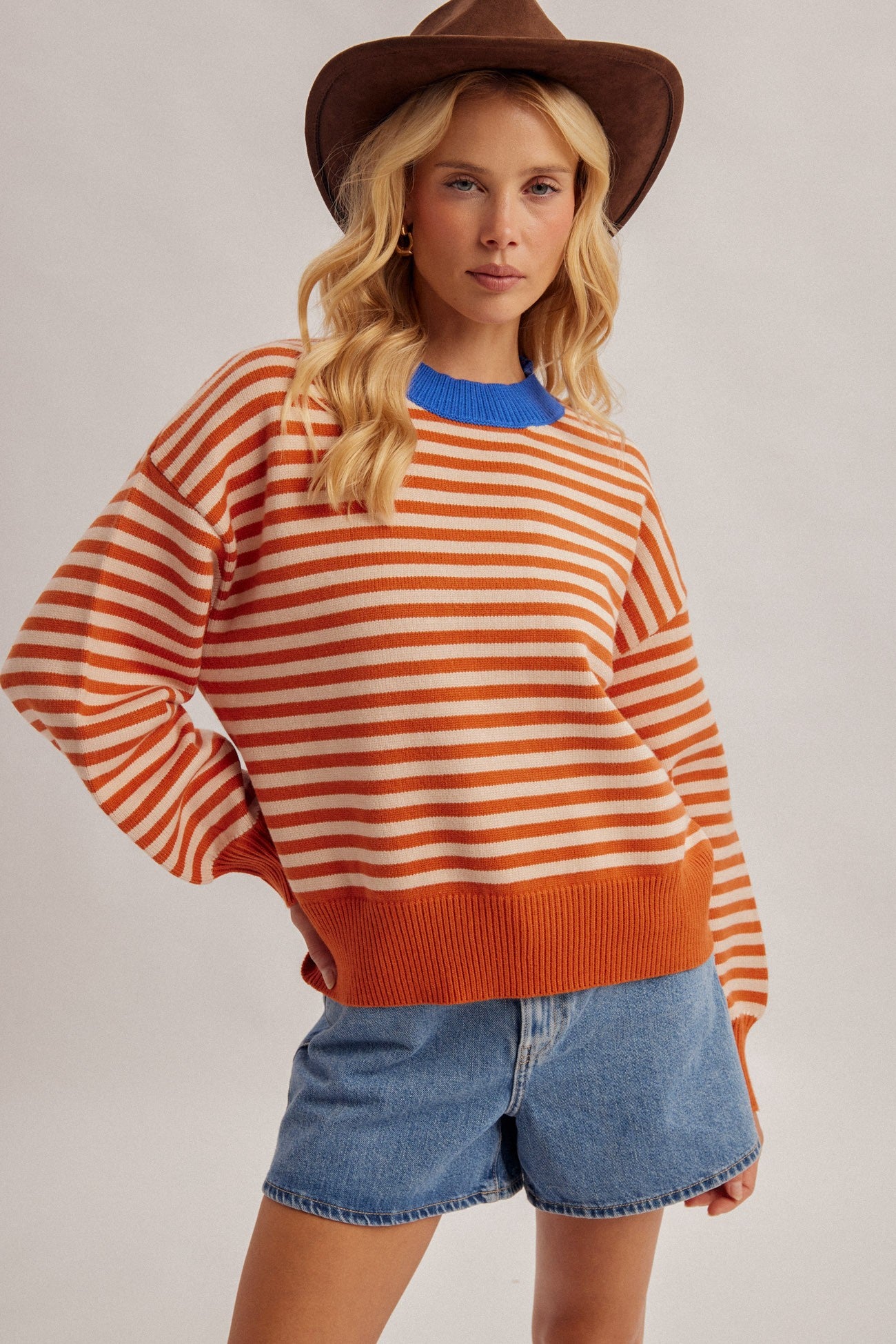 The Landry Striped Pumpkin Sweater