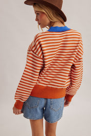 The Landry Striped Pumpkin Sweater