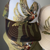 The BK Camo Sequin Pheasant Trucker Hat