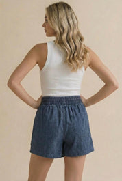 Chambray Skort