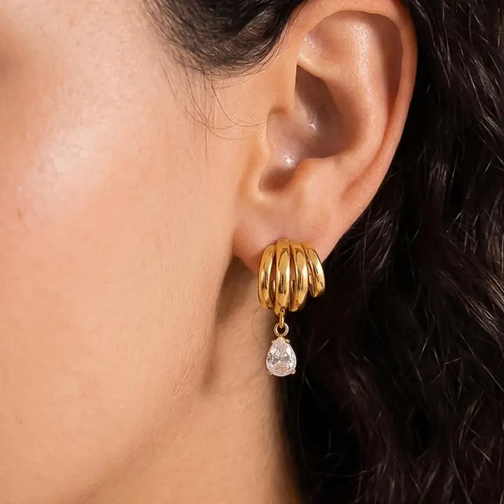 Dovely 18K Gold Non-Tarnish Classic Drop Earring