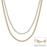 Rhinestone Chain with Gold Beaded Necklace