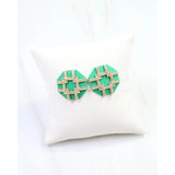 Avril Octagon Post Earring Green