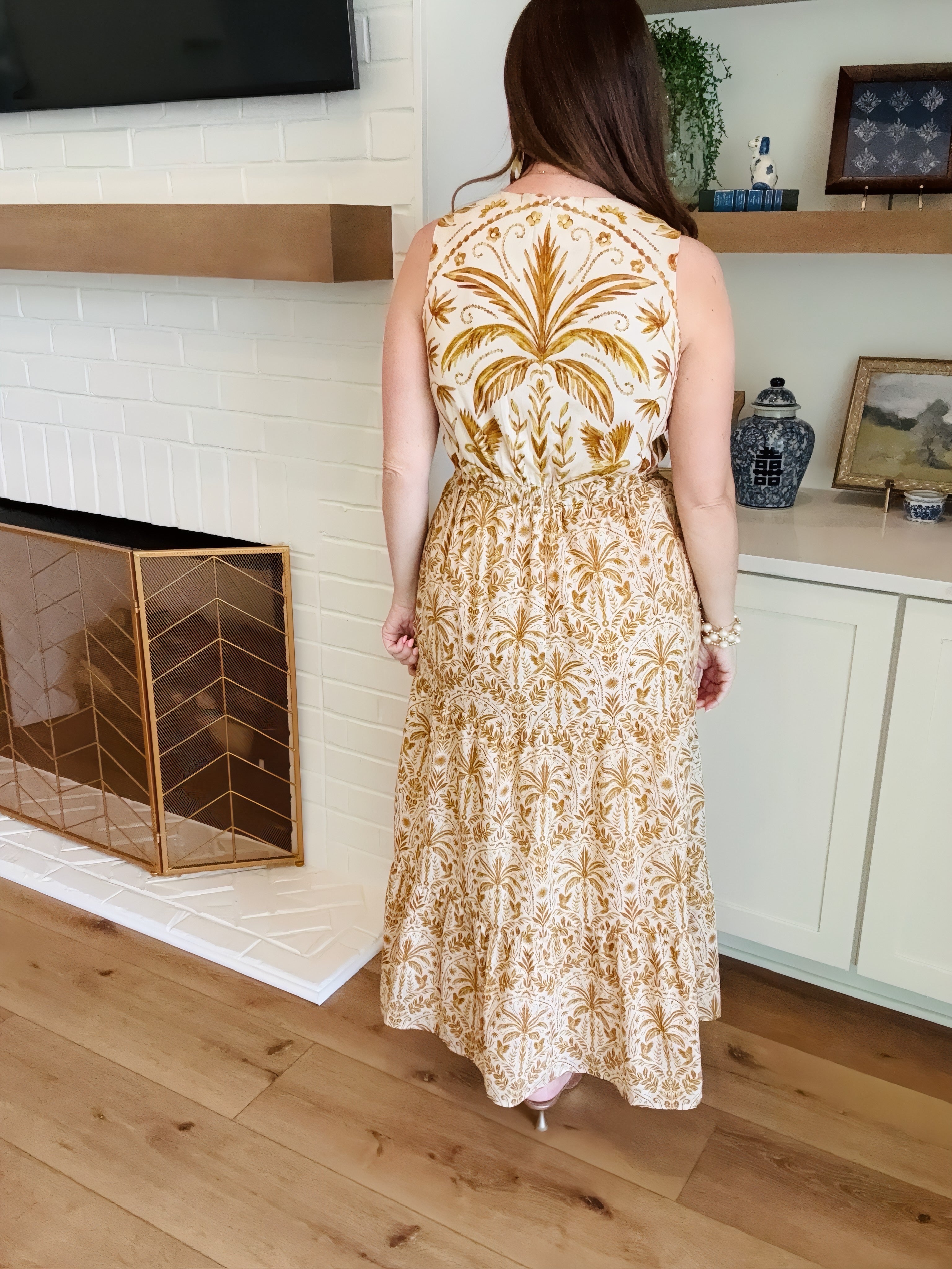 The Calina Tropical Maxi Dress