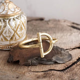 Gold Horsebit Hook Bracelet