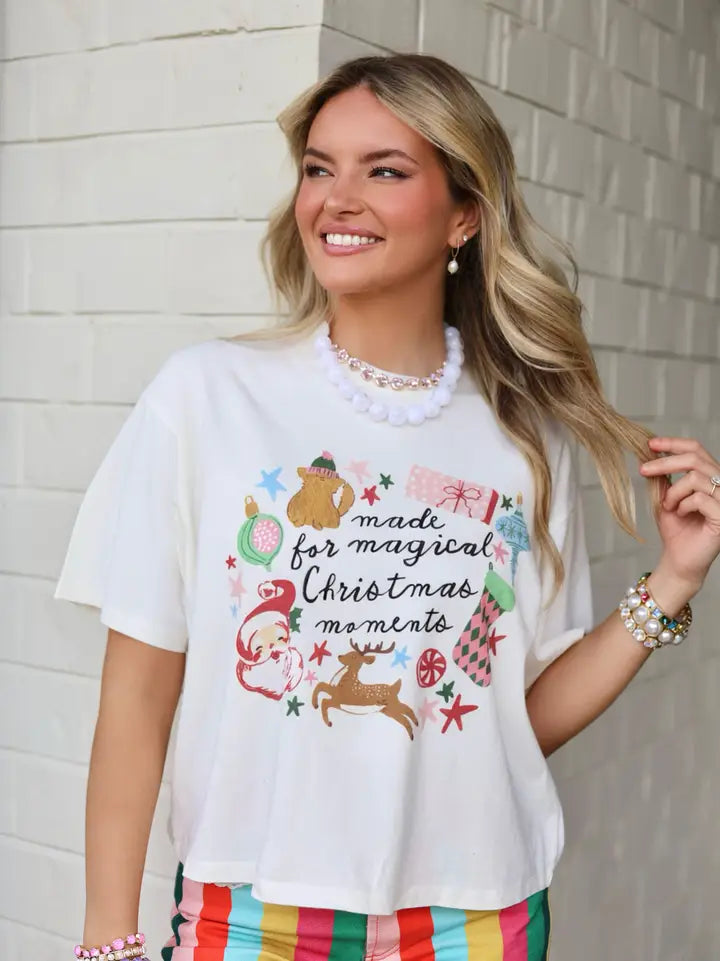 Christmas Moments Crop Tee
