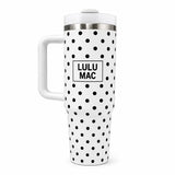 Lulu Mac White/Black Dot Tumbler