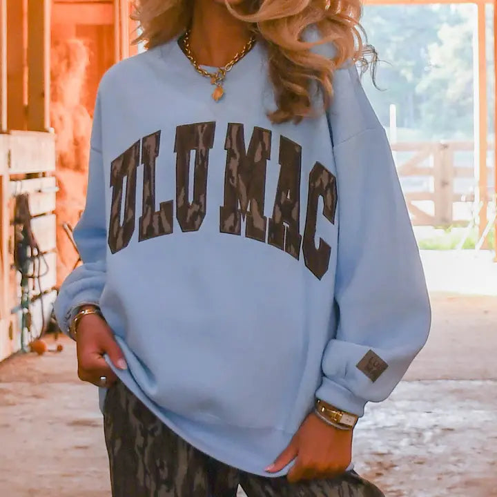 Lulu Mac Camo Sweatshirt Blue