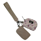 Lulu Mac Camo/Beige  Double Pouch Wristlet