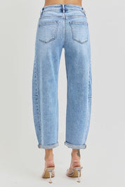 Risen Medium Wash Barrel Jeans