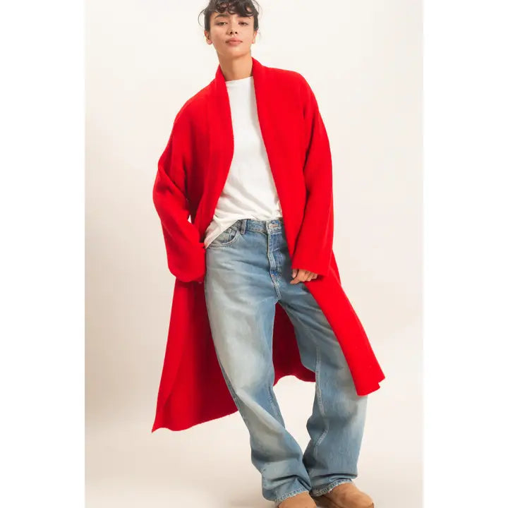 The Lillie Red Duster Cardigan