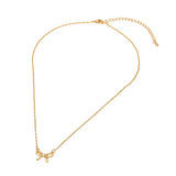 18K Gold Dipped Bow Pendant Necklace