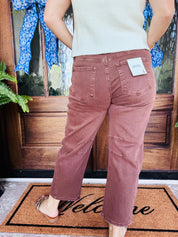 Barrel Leg Denim Brown