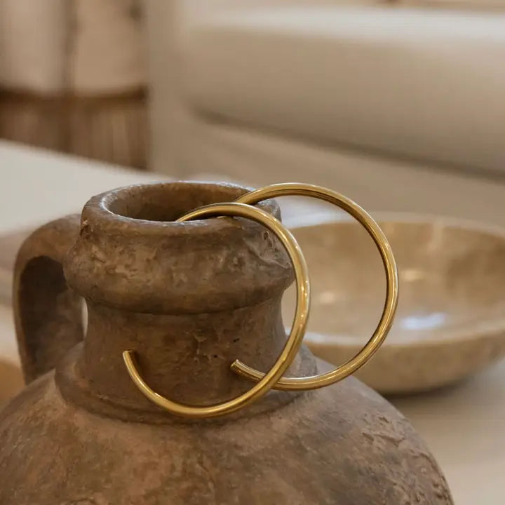 Chansutt Pearls Gold Hoops