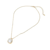 Clear Square Stone Necklace