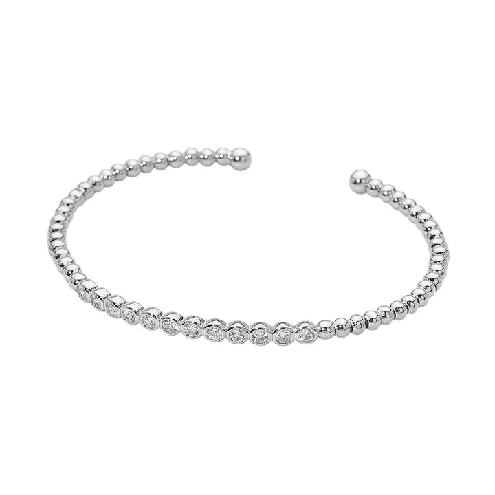 Silver Accent Beaded Cuff