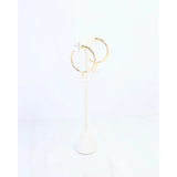 Laila Pearl Dangle Hoop Earring Gold