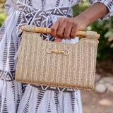 Mary Clutch With Bamboo Handle