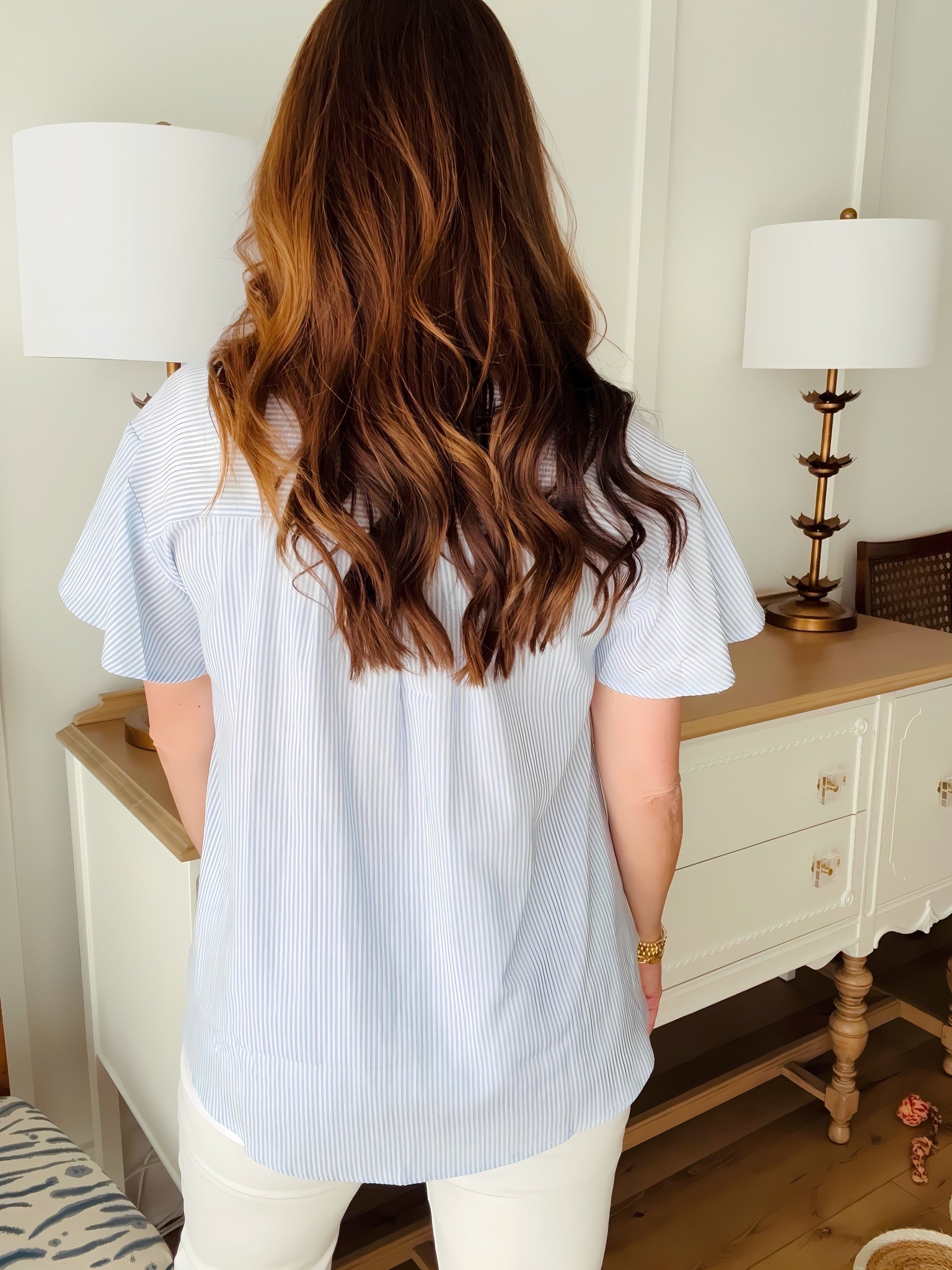 Feeling Fancy Top Blue