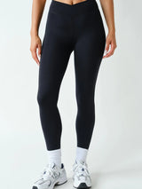 Venice Crossover Black Leggings