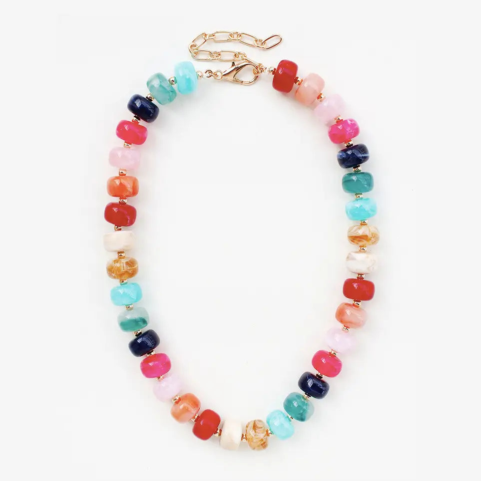 Multi Colored Beaded Necklace