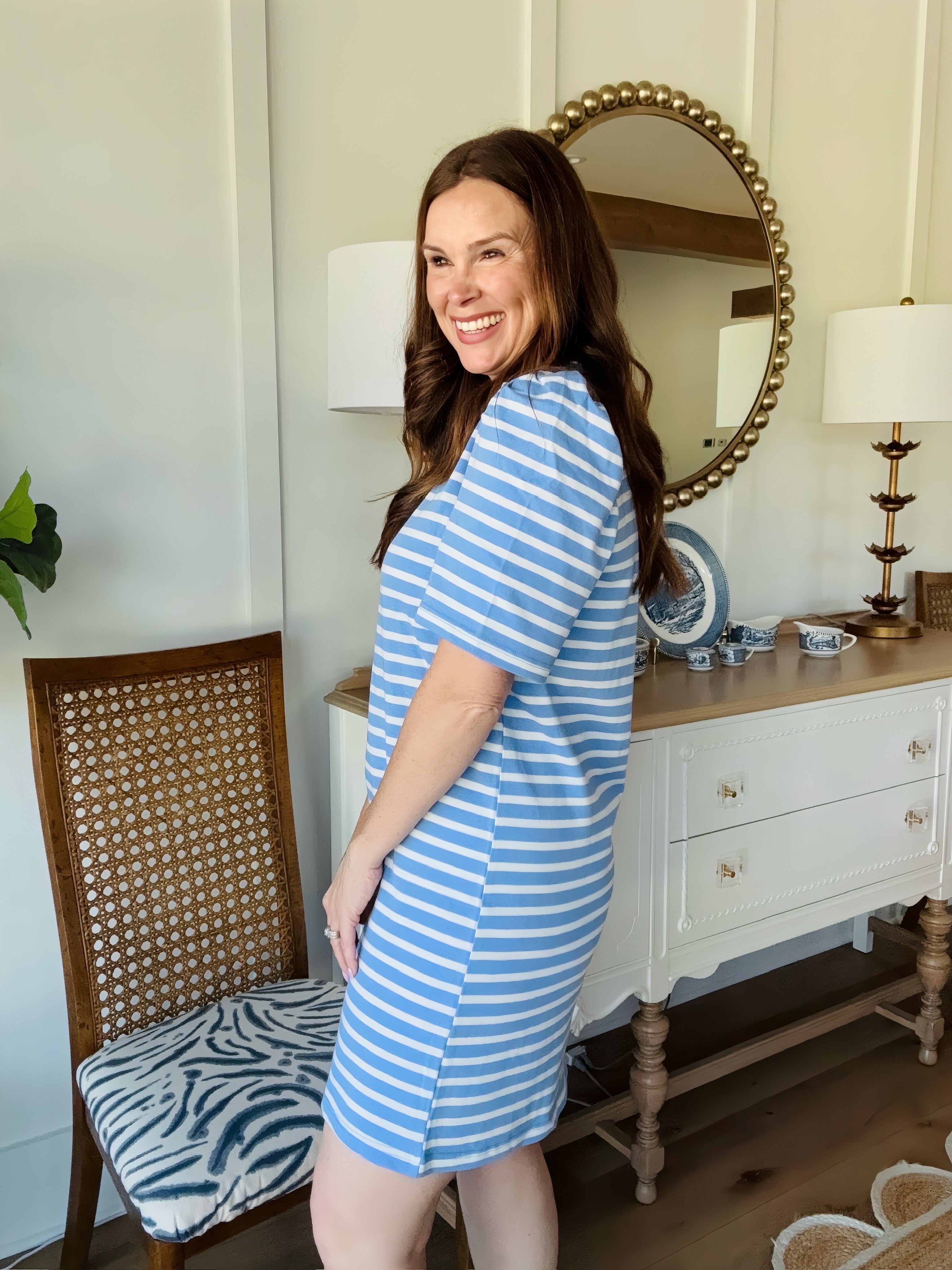 The Adelyn T-Shirt Dress Blue