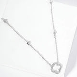 Silver Quatrefoil Necklace