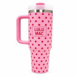 Lulu Mac Pink Polka Dot Tumbler