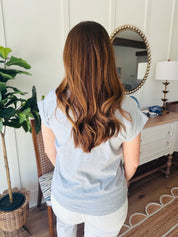 Round Neck Basic Top Grey