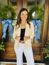 Polka Dot Blazer Pink