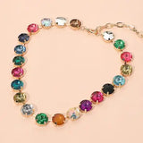 Multi Stone Faceted Necklace