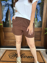 Athleisure Shorts Brown