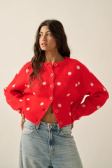 The Red Hot Polka Dot Cardigan