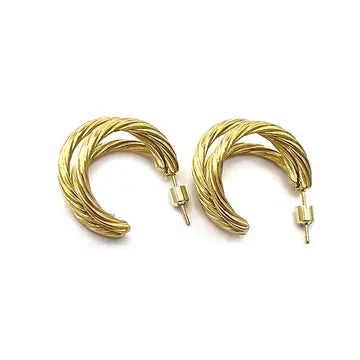 Gold SS Hoop Earring