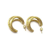 Gold SS Hoop Earring