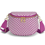 Woven Crossbody Bag Pink