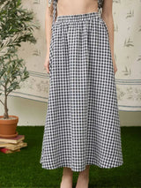 Black Gingham Skirt