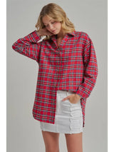 Mistletoe Manor Plaid Top