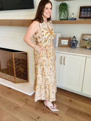 The Calina Tropical Maxi Dress