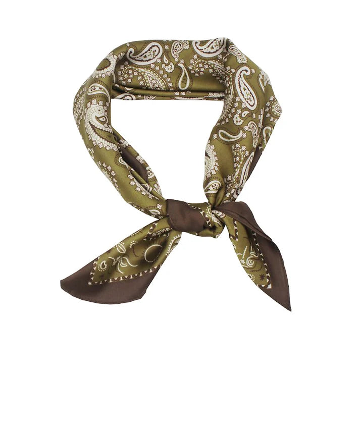 Olive Paisley Scarf