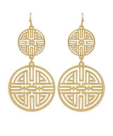 2 Linked Filigree Circle Earrings