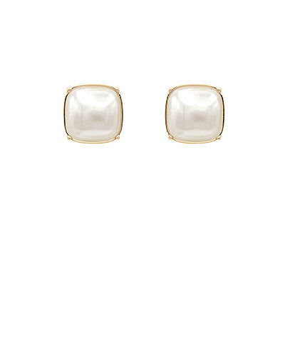 Pearl Square Earrings