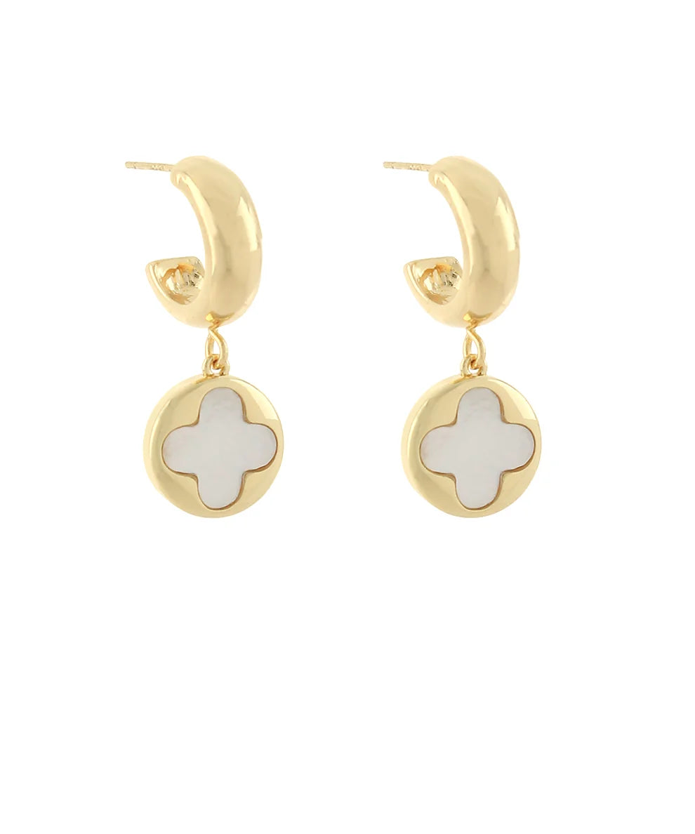 MOP Clover Dangle Earring