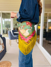 Crane Fringe Scarf